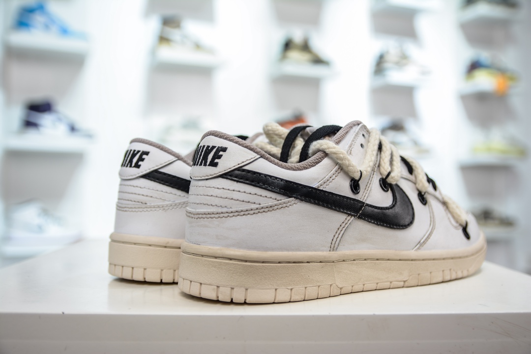 240 CS版纯原 定制款 Nike  Dunk Low 麻绳解构复古做旧休闲板鞋 DJ6188-101