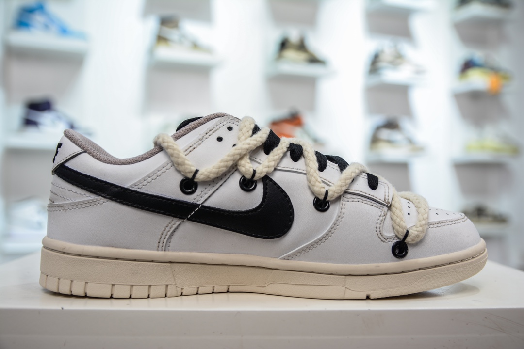 240 CS版纯原 定制款 Nike  Dunk Low 麻绳解构复古做旧休闲板鞋 DJ6188-101