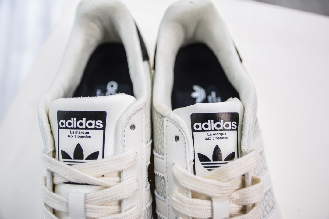 160 原装别 Adidas   Superstar X Atmos 夜光白蛇 3M反光白蛇纹贝壳头鞋 FY5253