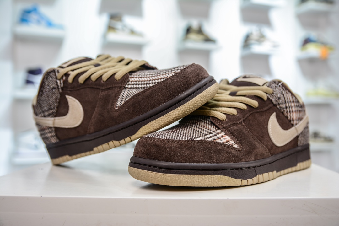 350 TOP纯原 Nike Dunk SB Low Tweed 低帮 板鞋 男款 苏格兰棕色 304292-223