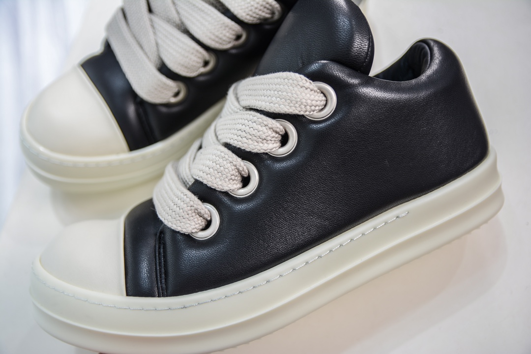 Pure original Rick Owens FW23 LUXOR Rick Owens low-top leather fashion sports sneakers bread shoes