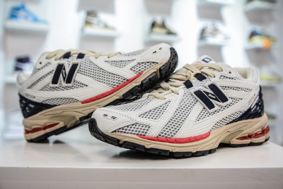 210 T版纯原 New Balance M1906RR 白红条 NB新百伦系列复古老爹风休闲运动慢跑鞋