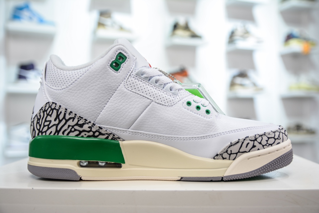 T版 性价比品质首选 Jordan Air Jordan 3 Retro ”Lucky Green” 潮流复古篮球鞋 CK9246-136