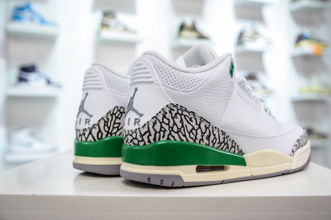 T版 性价比品质首选 Jordan Air Jordan 3 Retro ”Lucky Green” 潮流复古篮球鞋 CK9246-136