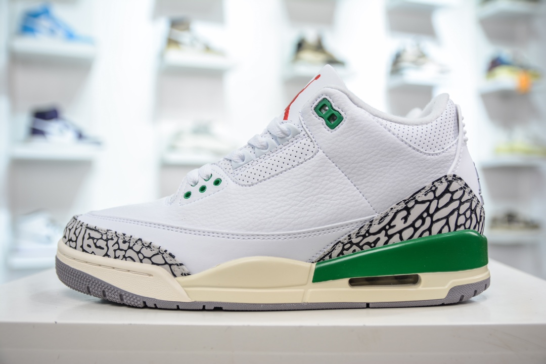 T版 性价比品质首选 Jordan Air Jordan 3 Retro ”Lucky Green” 潮流复古篮球鞋 CK9246-136