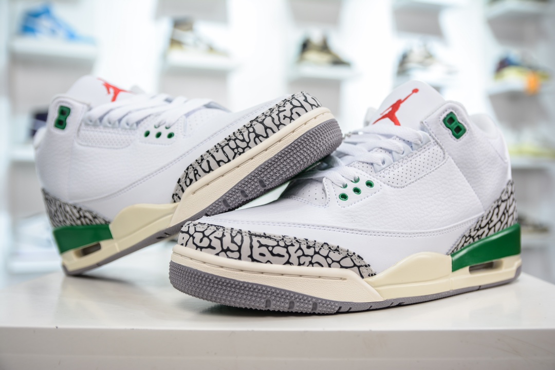 T版 性价比品质首选 Jordan Air Jordan 3 Retro ”Lucky Green” 潮流复古篮球鞋 CK9246-136