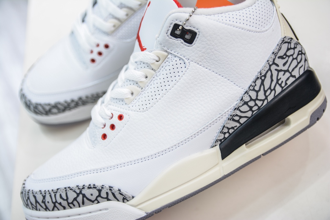 220 T版 性价比品质首选 Jordan Air Jordan 3 White Cement Reimagined 白水泥做旧 DN3707-100