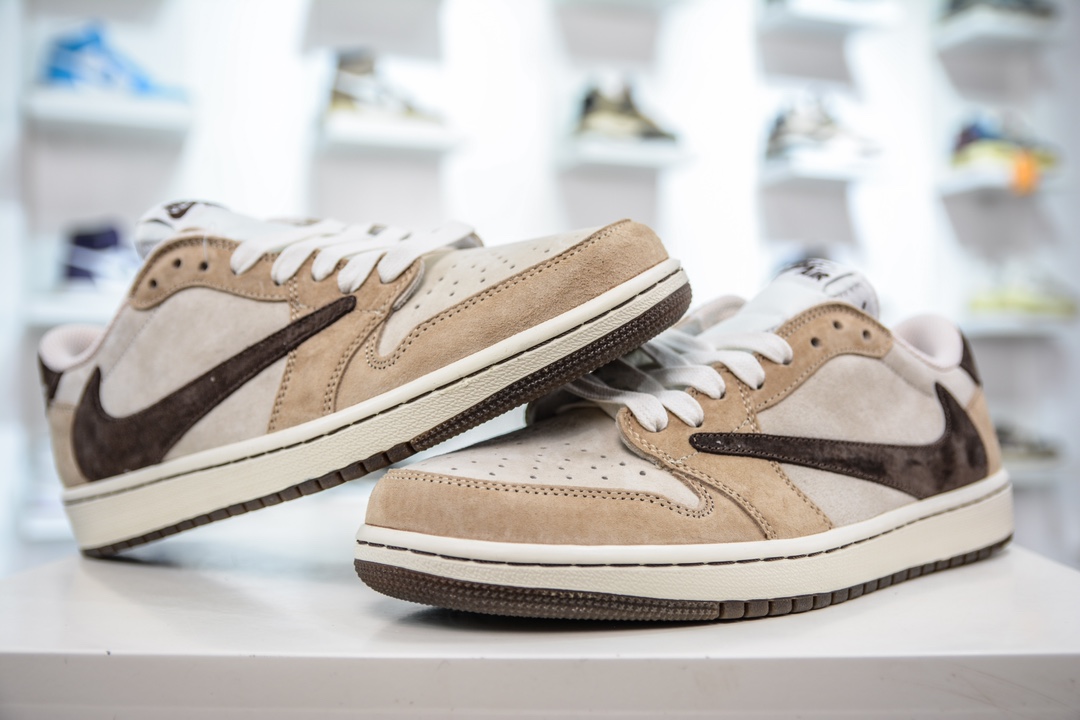 220 Fragment x Travis Scott x Air Jordan 1 Low 三方联名倒钩   DM7866-111