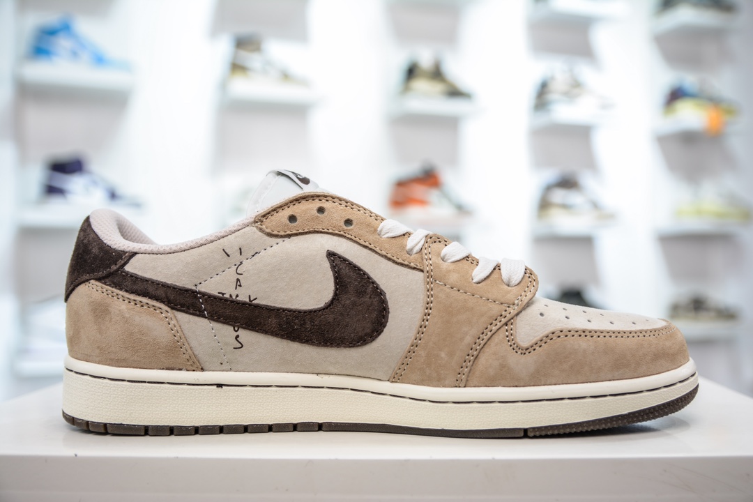 220 Fragment x Travis Scott x Air Jordan 1 Low 三方联名倒钩   DM7866-111