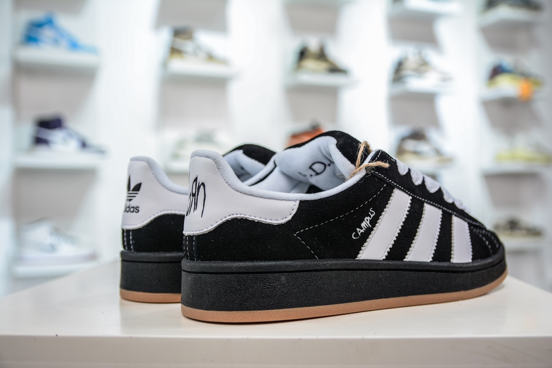 Adidas Originals Campus 00s Small Bread Black and White Raw Rubber Sole Color 2023 Latest Platform Dedicated IG0792