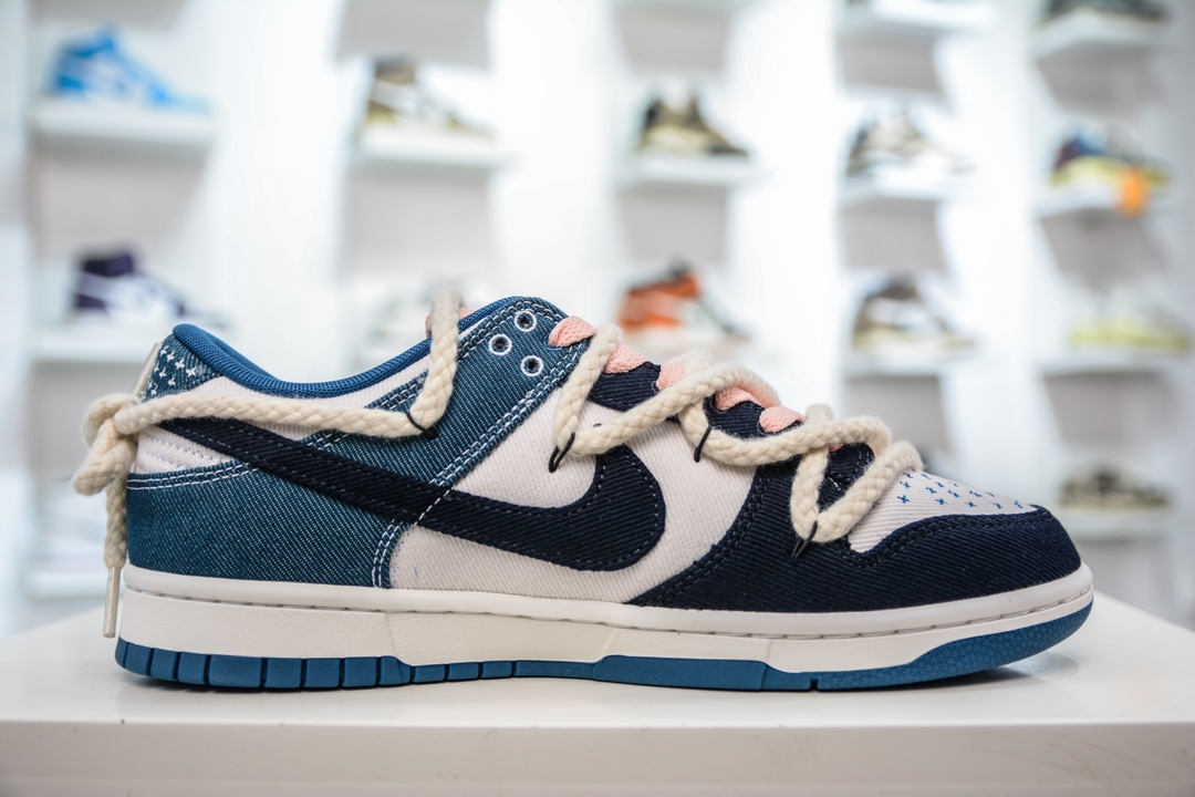 260 YC纯原 Nike Dunk Low 黑曜石 刺子绣 牛仔蓝  DV0834-101