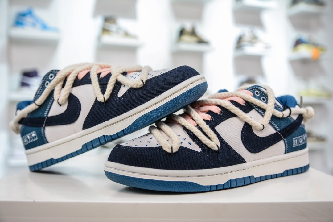 260 YC纯原 Nike Dunk Low 黑曜石 刺子绣 牛仔蓝  DV0834-101