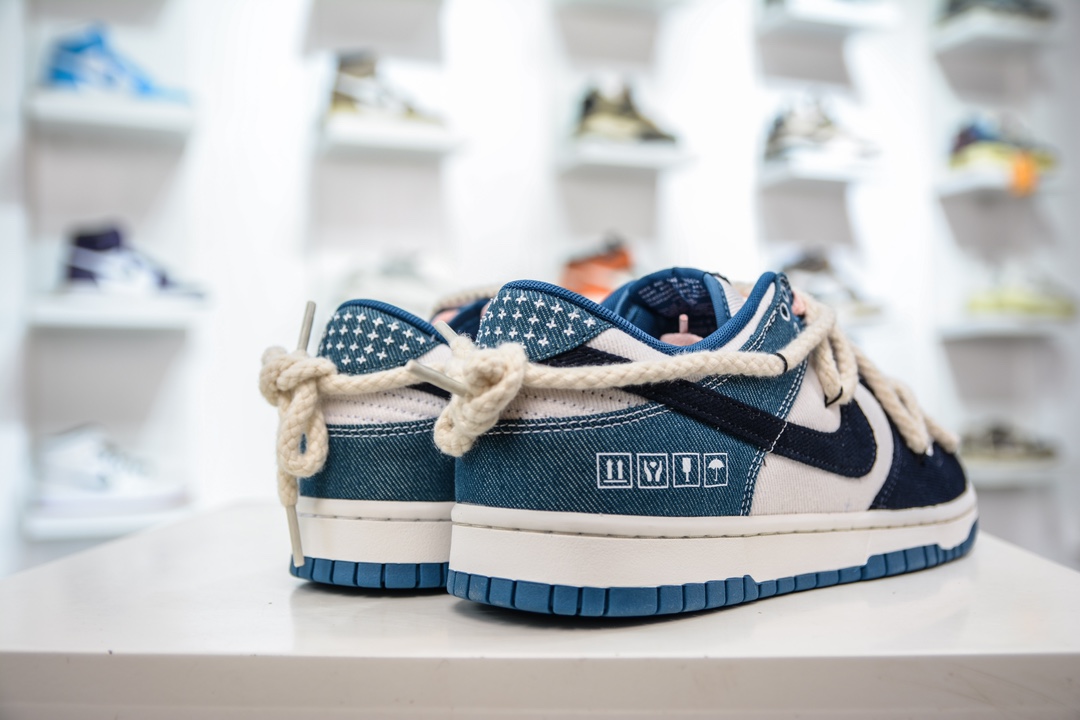 260 YC纯原 Nike Dunk Low 黑曜石 刺子绣 牛仔蓝  DV0834-101