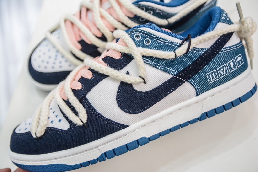 260 YC纯原 Nike Dunk Low 黑曜石 刺子绣 牛仔蓝  DV0834-101