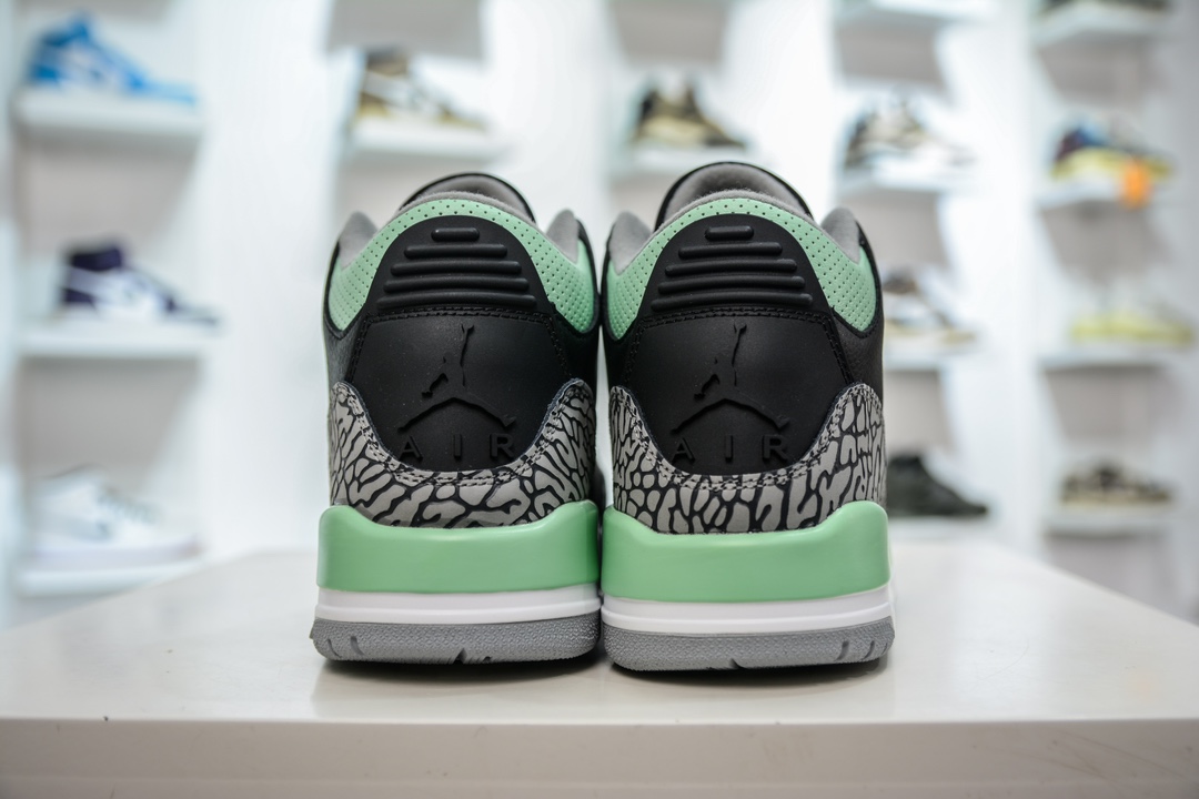 220  Air Jordan AJ3 Retro 黑绿爆裂纹  CT8532-031