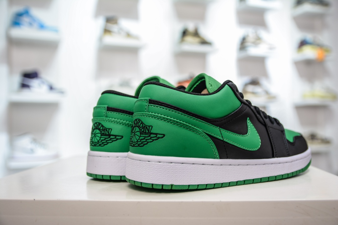 170 T版纯原 Jordan Air Jordan 1 Low "Lucky Green" 防滑耐磨 低帮 复古篮球鞋  553558-065