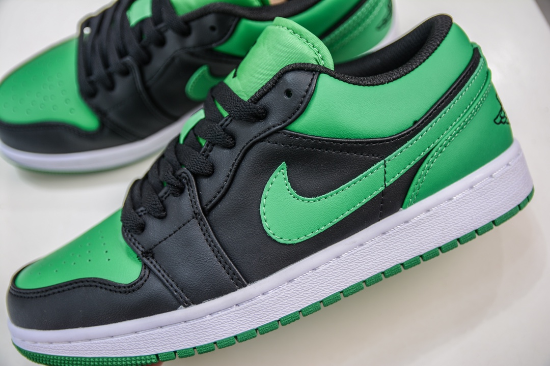 170 T版纯原 Jordan Air Jordan 1 Low "Lucky Green" 防滑耐磨 低帮 复古篮球鞋  553558-065