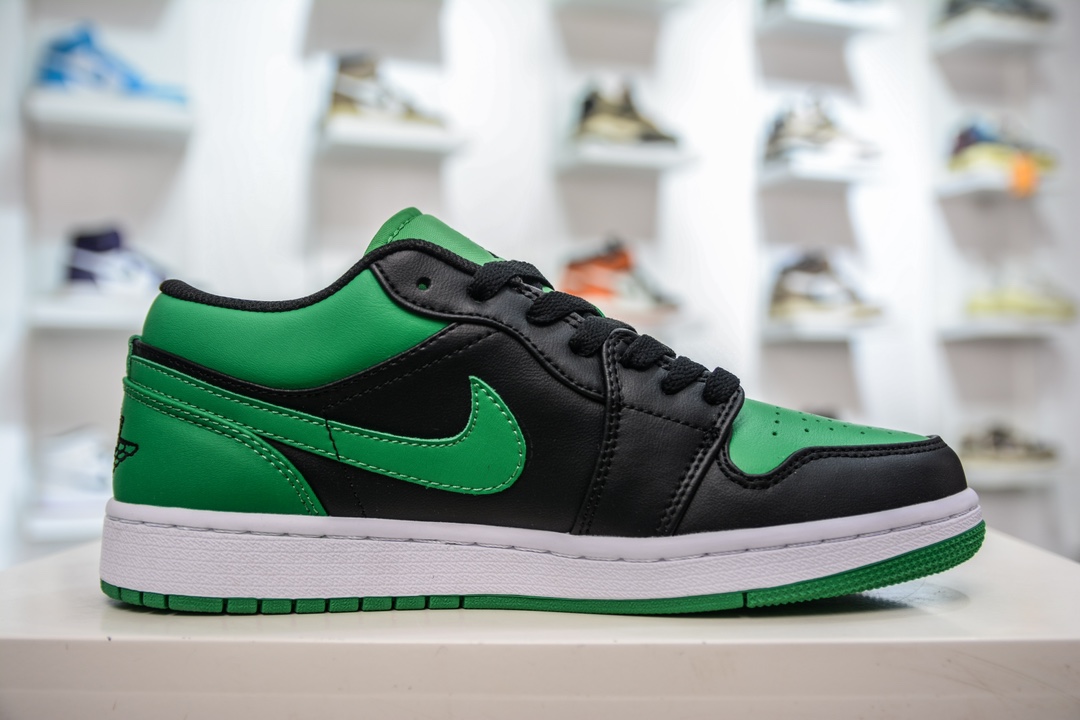 170 T版纯原 Jordan Air Jordan 1 Low "Lucky Green" 防滑耐磨 低帮 复古篮球鞋  553558-065