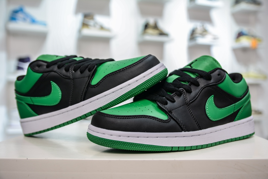 170 T版纯原 Jordan Air Jordan 1 Low "Lucky Green" 防滑耐磨 低帮 复古篮球鞋  553558-065