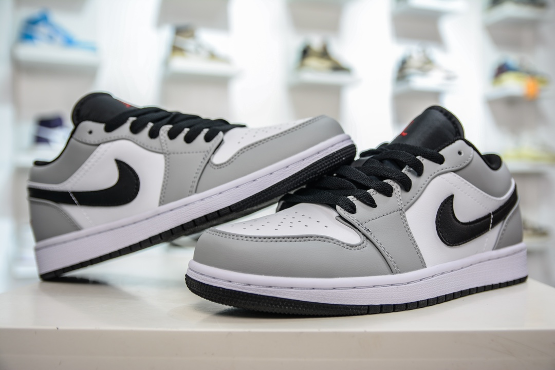 T版纯原 Jordan Air Jordan 1 ”Light Smoke Grey ” 小Dior 潮流复古减震防滑耐磨低帮复古籃球鞋 553558-030