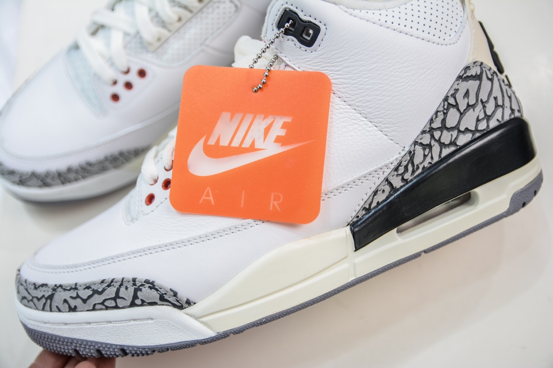 380 LJ版纯原 Jordan Air Jordan 3 Retro "White Cement Reimagined" 皮革 DN3707-100