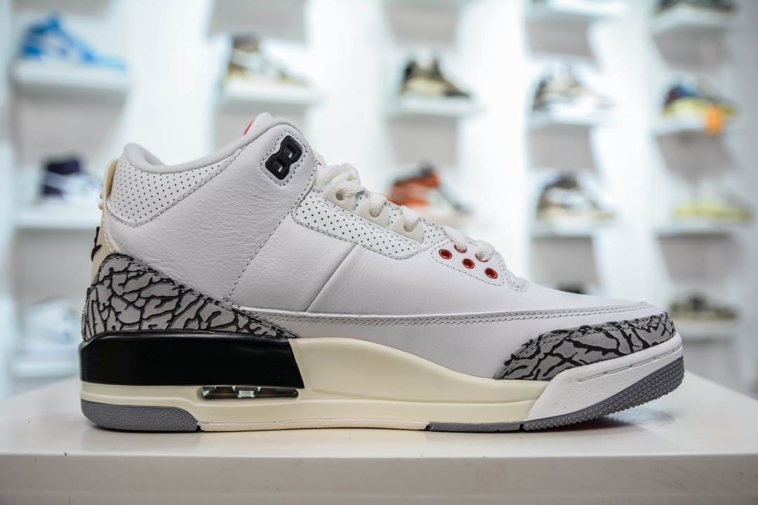 380 LJ版纯原 Jordan Air Jordan 3 Retro "White Cement Reimagined" 皮革 DN3707-100