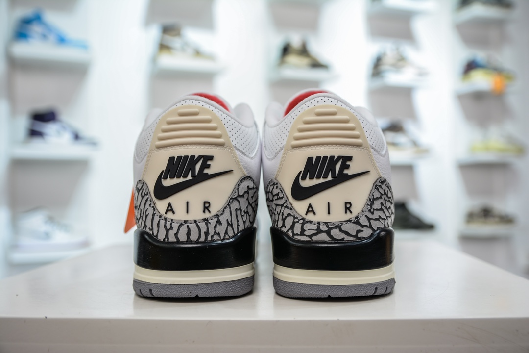 380 LJ版纯原 Jordan Air Jordan 3 Retro "White Cement Reimagined" 皮革 DN3707-100