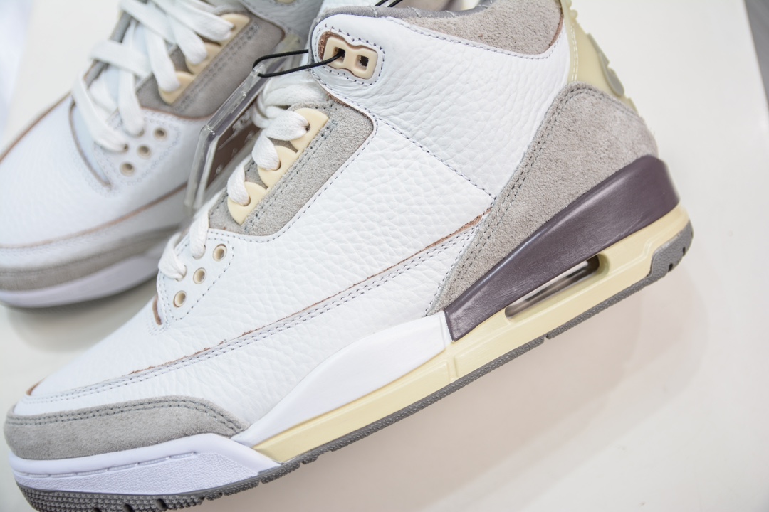 LJ version of the pure original A Ma Mani¨¦re x Air Jordan AJ3 Retro AMM joint white purple gray DH3434-110