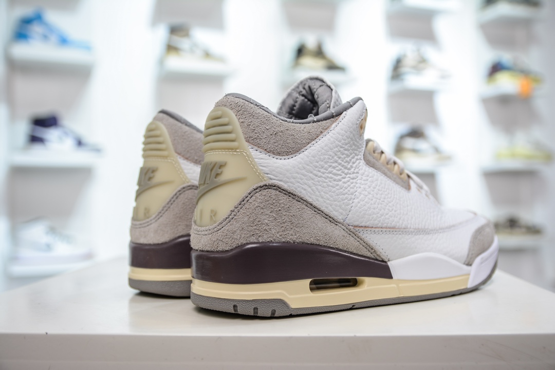 LJ version of the pure original A Ma Mani¨¦re x Air Jordan AJ3 Retro AMM joint white purple gray DH3434-110