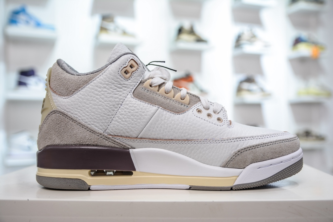 LJ version of the pure original A Ma Mani¨¦re x Air Jordan AJ3 Retro AMM joint white purple gray DH3434-110