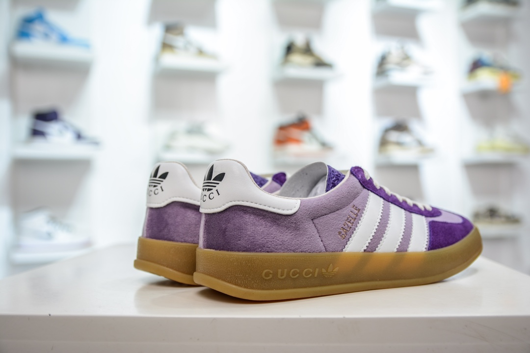 Gucci x German sports brand Adidas Originals Gazelle ”Esquisite Gucci” antelope series low-top retro versatile casual sports sneakers