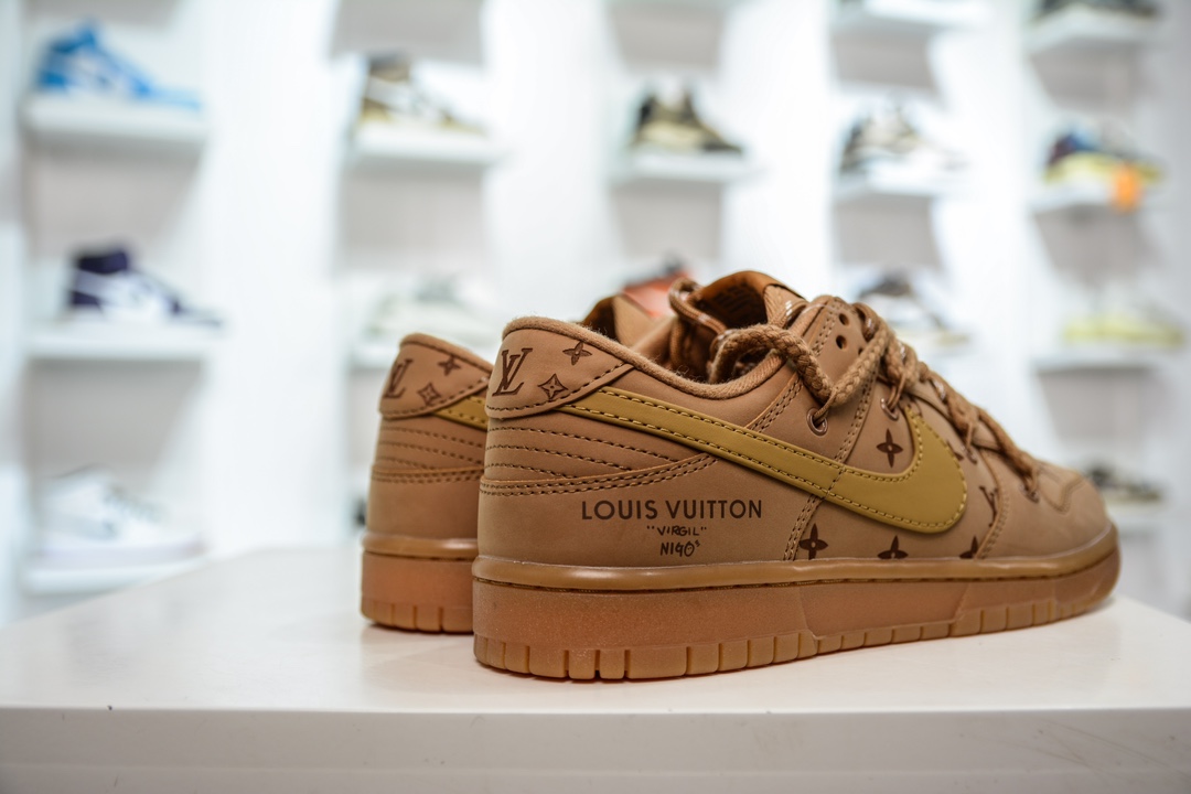 300 Nike SB Dunk Low x Louis Vuitton 小麦绑带LV印花 FC1688-141