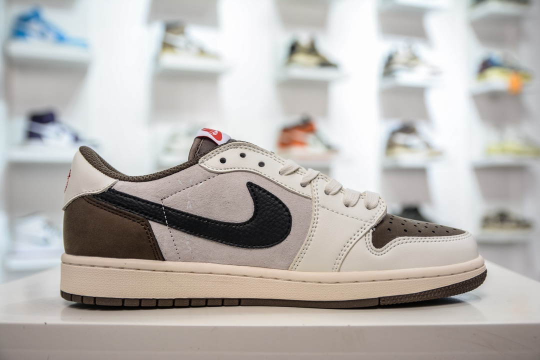 220 Fragment x Travis Scott x Air Jordan 1 Low 三方联名倒钩 DM7866-715