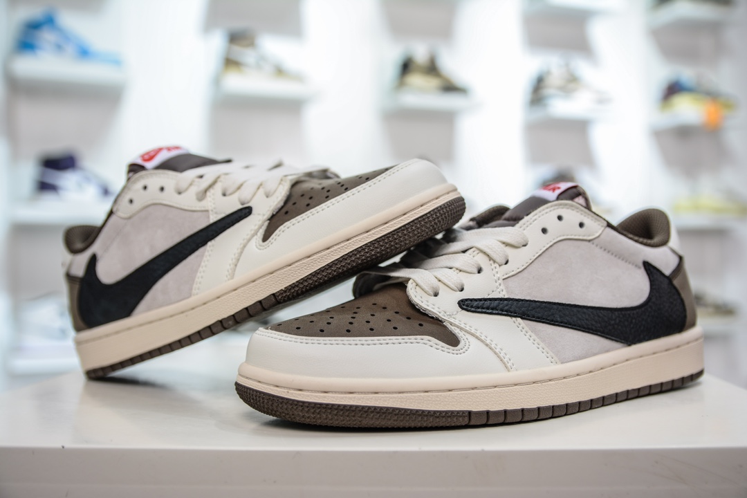 220 Fragment x Travis Scott x Air Jordan 1 Low 三方联名倒钩 DM7866-715