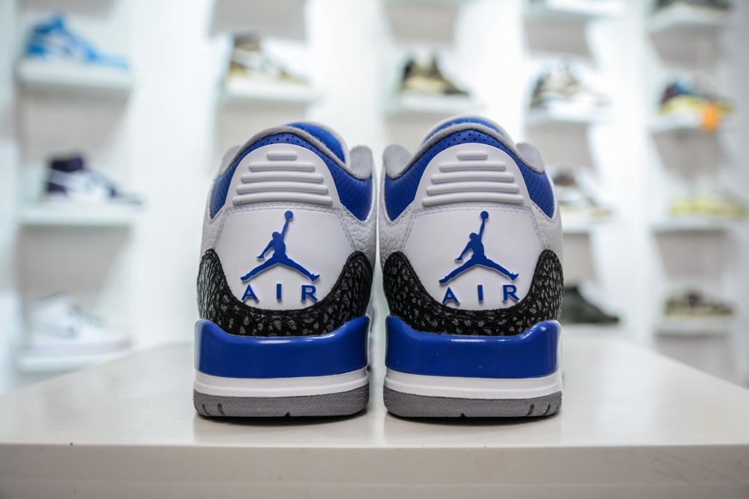 LJ version of the original Jordan Air Jordan 3 retro ”racer blue” small lightning CT8532-145