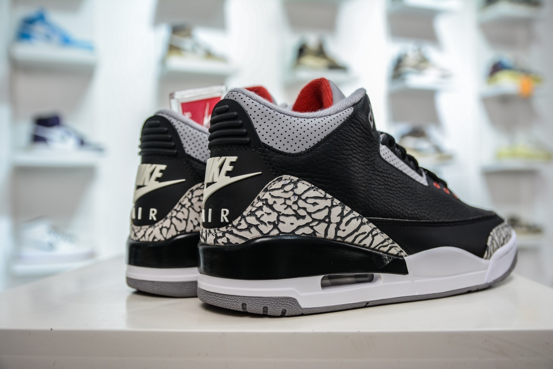 LJ version of the original Jordan Air Jordan 3 Retro ”Black Cement” black cement 854262-001