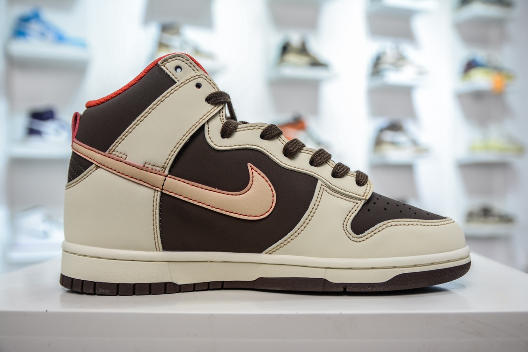 Nike Dunk High SE Beige Brown Recently a pair of Cockroach color Dunk High was exposed FB8892-200