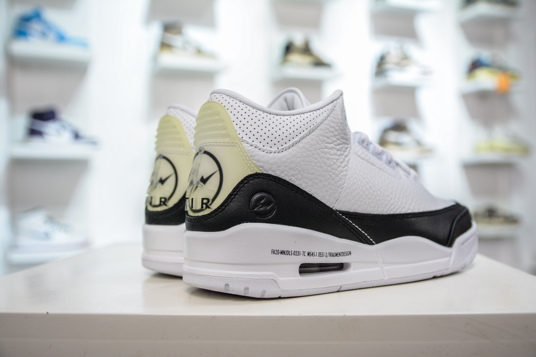 LJ version pure original Fragment Design × Jordan Air Jordan 3 retrosp ”white” Fujiwara Hiroshi DA3595-100