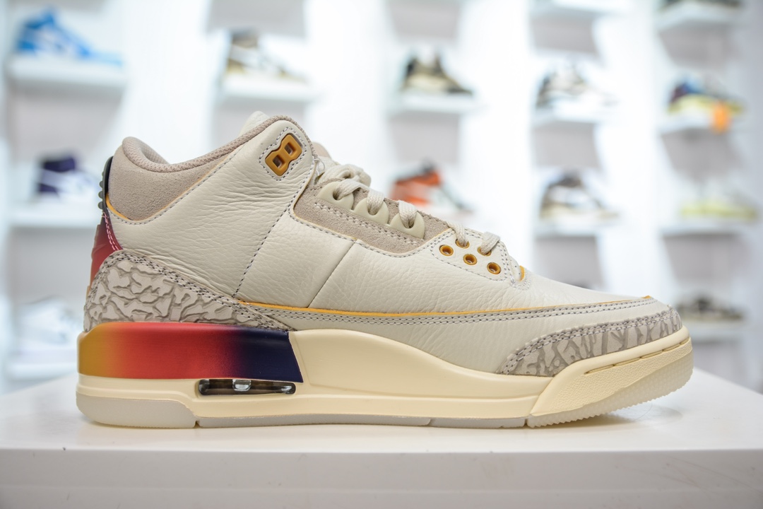 LJ version of the pure original Balvin x Jordan Air Jordan 3 Retro SP ”Medellin Sunset” Sunset FN0344-901