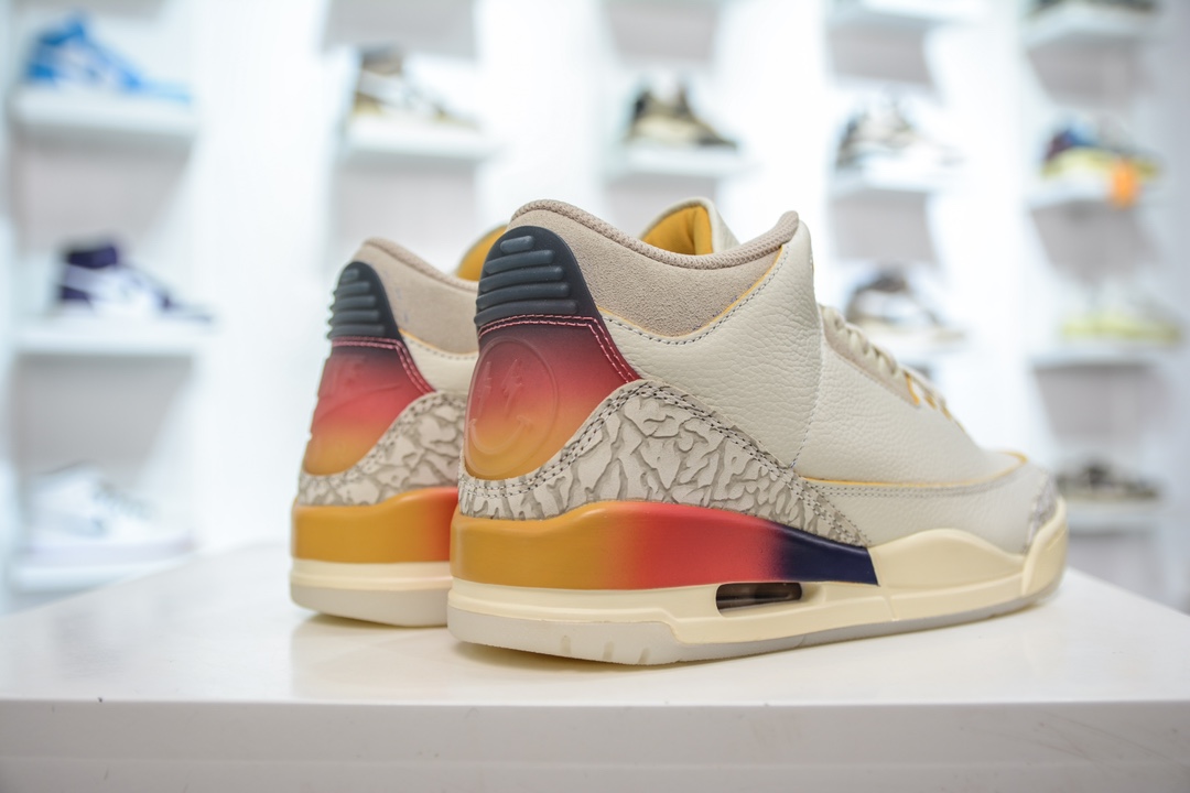 LJ version of the pure original Balvin x Jordan Air Jordan 3 Retro SP ”Medellin Sunset” Sunset FN0344-901