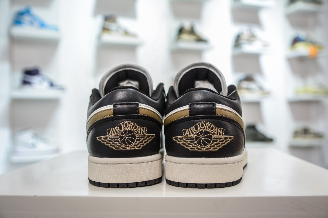 T-version pure original Jordan Air Jordan 1 Low ”Shadow Brown” Gold Hook Mocha DC0774-200