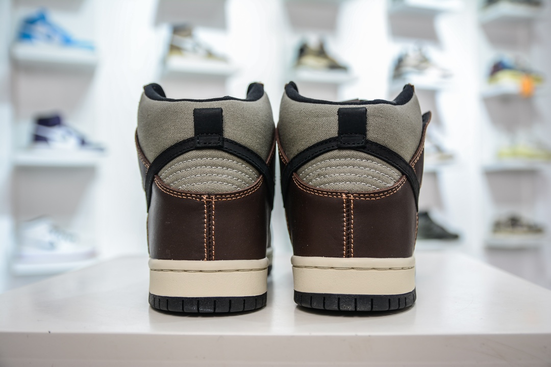 AY version of the original Nike Dunk SB High Pro ”Baroque Brown” lightweight, non-slip and wear-resistant BQ6826-201