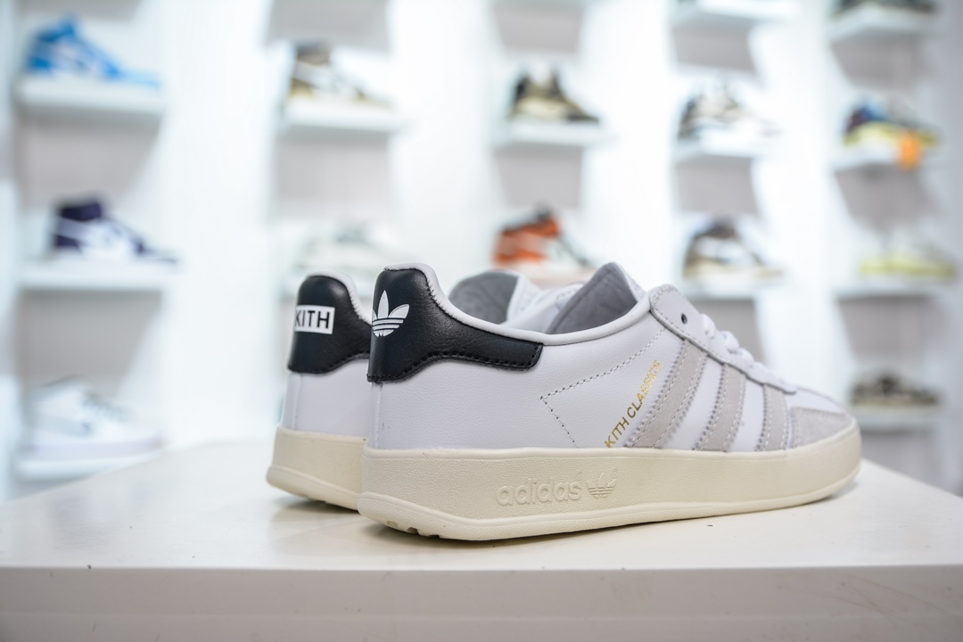 Adidas originals Gazelle Indoor ×KITH co-branded casual, comfortable, lightweight and wear-resistant low-top sneakers IE2572