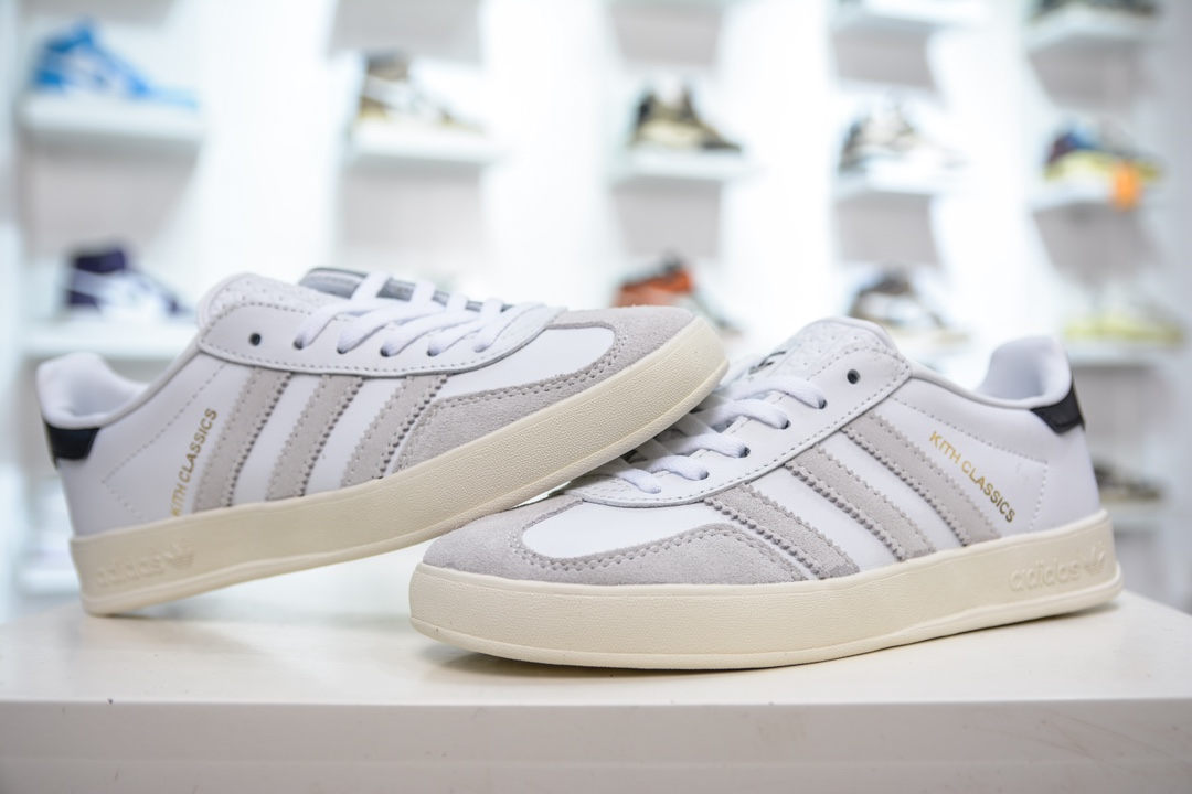 Adidas originals Gazelle Indoor ×KITH co-branded casual, comfortable, lightweight and wear-resistant low-top sneakers IE2572