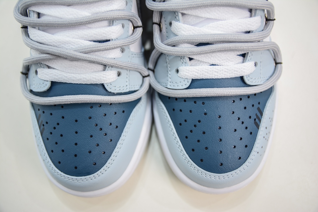 YC version of the original Nike Dunk Low Pure Platinum lazy weekend blue gray white DV0831-101