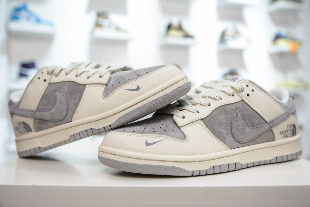 Nike SB Dunk Low“北面联名——米灰翻毛” 周年高端定制低帮休闲板鞋 XD6188-020