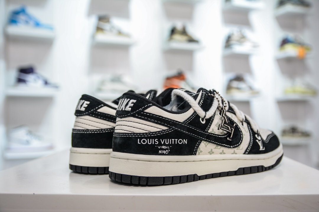 LV x Nike Dunk Low Luminous Beige Black FC1688-137