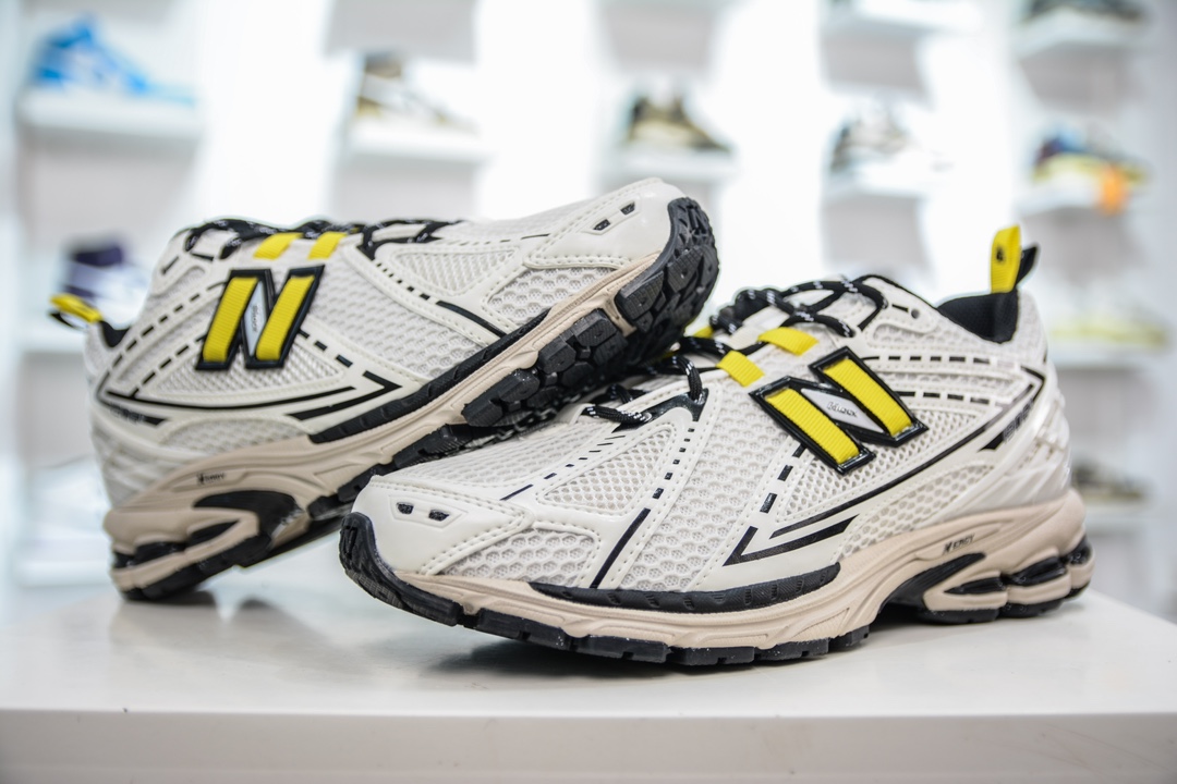 T version pure original New Balance M1906RGG light gray and yellow LOGO NB series retro dad style casual sports jogging shoes