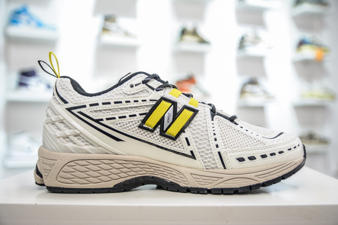 T version pure original New Balance M1906RGG light gray and yellow LOGO NB series retro dad style casual sports jogging shoes