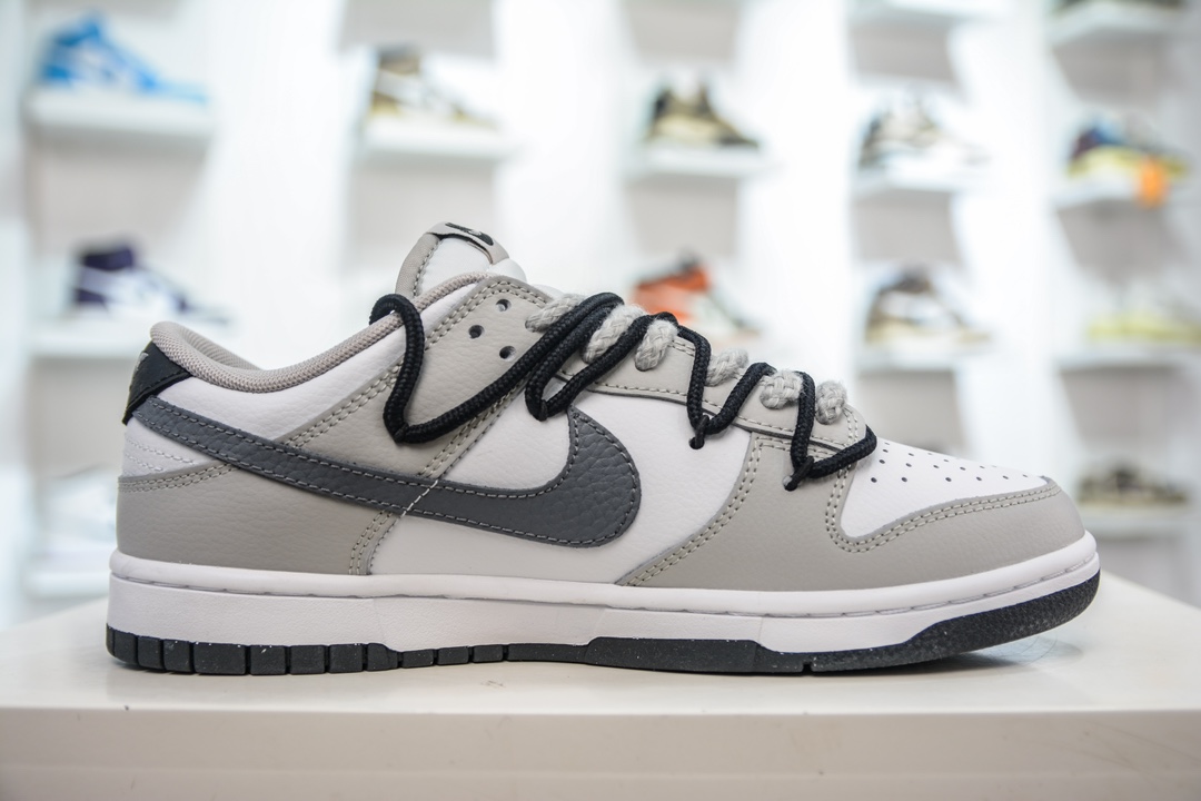 240 Nike Dunk Low 笔刷涂鸦 黑白灰  FD0661-100